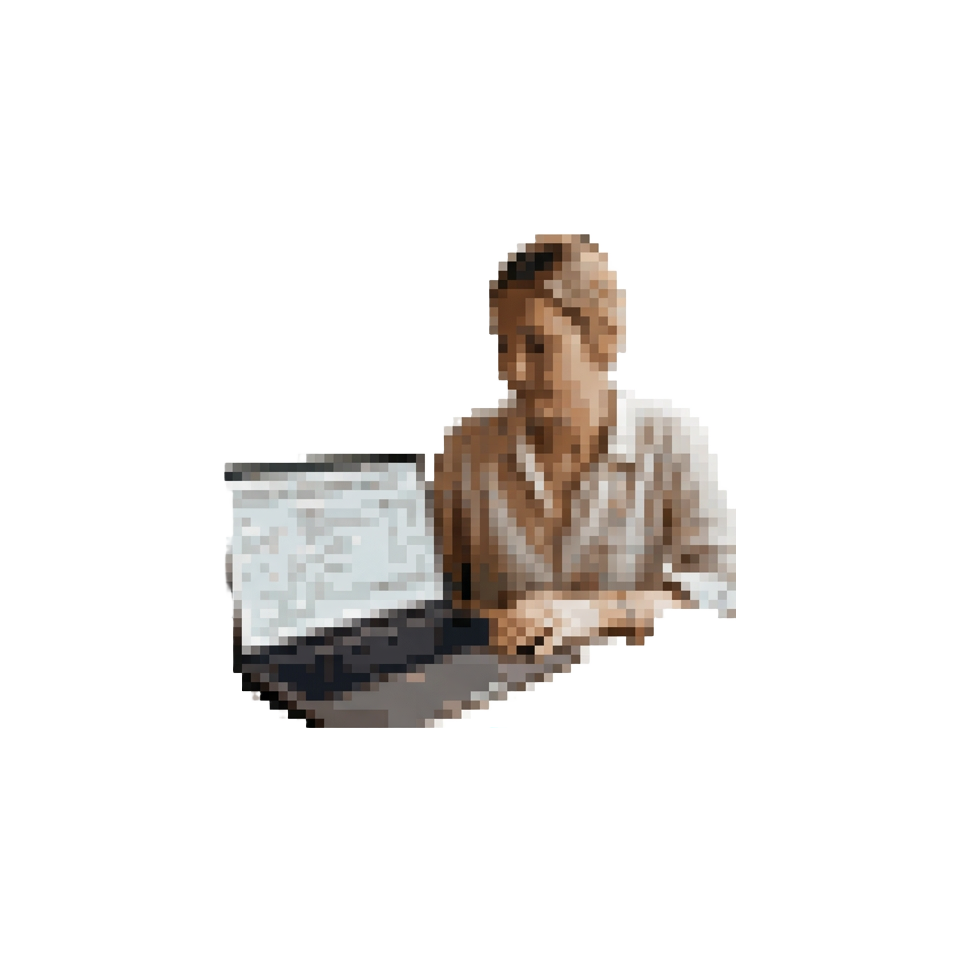 A traveler reviewing an itemized trip price breakdown on a laptop screen next to a cup of coffee