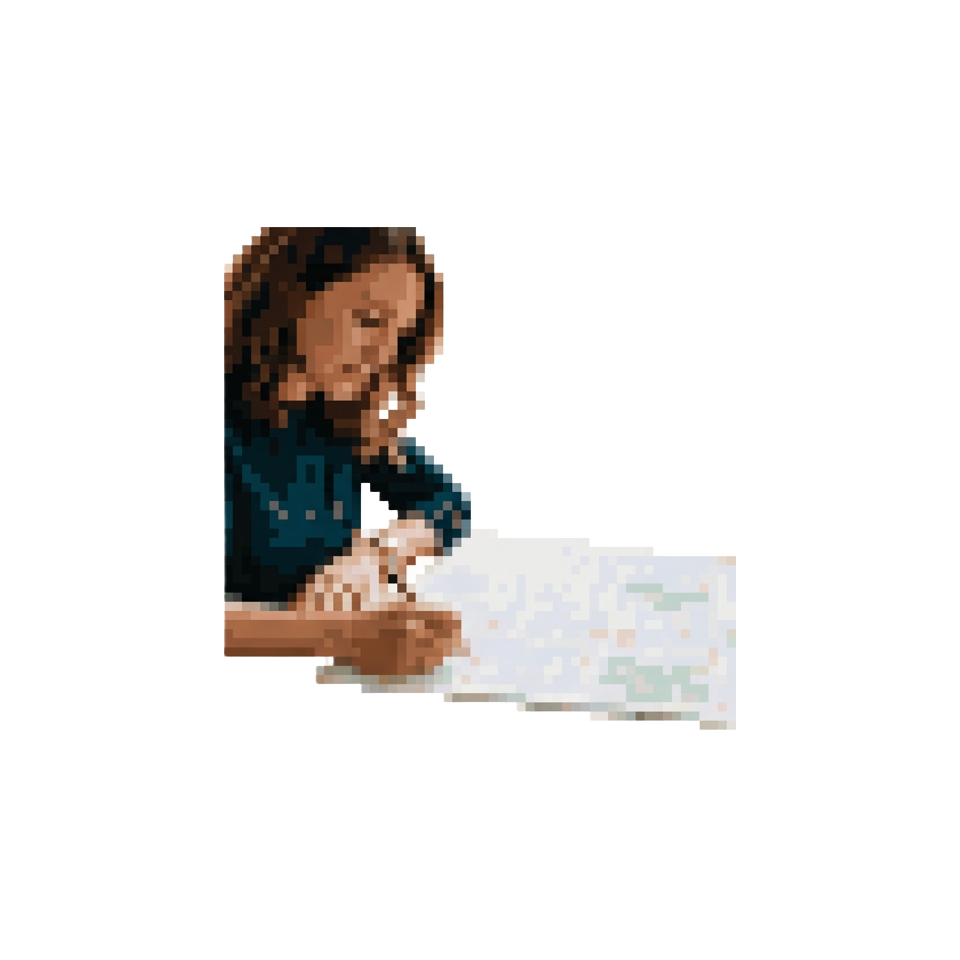 A travel advisor marking up a printed trip itinerary with handwritten corrections